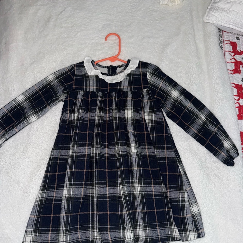 Edgehill Collection Navy and White Plaid Dress